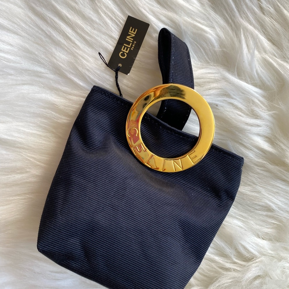 Authentic vintage Celine logo mini pouch